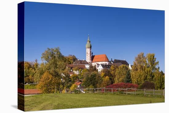 Germany, Bavaria, Upper Bavaria, FŸnfseenland, Andechs, Autumn Landscape with Abbey Andechs-Udo Siebig-Premier Image Canvas