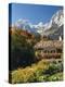 Germany, Berchtesgadener Land District, Ramsau, Farmhouse, Mountains, Reiter Alpe-Thonig-Premier Image Canvas