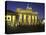 Germany, Berlin, Mitte, Pariser Platz, the Brandenburg Gate, Early Classicism, Dusk-Andreas Keil-Premier Image Canvas