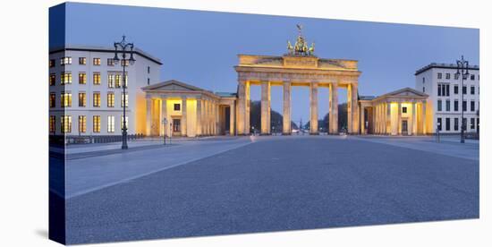 Germany, Berlin, Pariser Platz (Square), the Brandenburg Gate, Dusk-Rainer Mirau-Premier Image Canvas