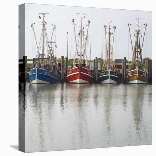 Germany, East Frisia, Northern Dike, Fisher-Boats, Harbor-Roland T.-Premier Image Canvas