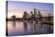 Germany, Hesse, Frankfurt on the Main, Skyline, Flš§erbrŸcke, Night-Bernd Wittelsbach-Premier Image Canvas