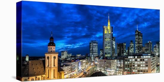 Germany, Hesse, Frankfurt on the Main, Skyline with Hauptwache and St. Catherine's Church-Bernd Wittelsbach-Premier Image Canvas