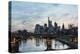 Germany, Hesse, Frankfurt on the Main, Skyline with Ignaz Bubis Bridge at Dusk-Bernd Wittelsbach-Premier Image Canvas