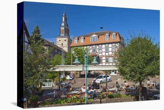 Germany, Hessen, Northern Hessen, Bad Zwesten, Old Town, City Hall, Restaurant-Chris Seba-Premier Image Canvas