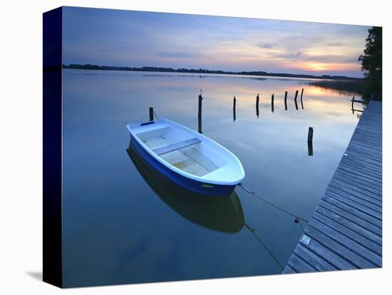 Germany, Mecklenburg-Western Pomerania, Mecklenburg-Vorpommern, Schaalsee, Footbridge-Andreas Vitting-Premier Image Canvas