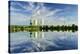 Germany, Saxony-Anhalt, Schkopau, brown coal power station is reflected in pond-Andreas Vitting-Premier Image Canvas
