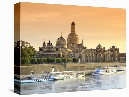 Germany, Saxony, Dresden, Elbe River and Old Town Skyline-Michele Falzone-Premier Image Canvas