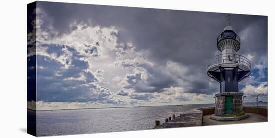 Germany, Schleswig - Holstein, Brunsb?ttel (Town), Lock, Lighthouse, Mole 1 (Jetty)-Ingo Boelter-Premier Image Canvas