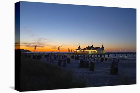 Germany, the Baltic Sea, Island Usedom, Ahlbeck, Pier, Evening Mood-Chris Seba-Premier Image Canvas