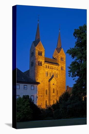 Germany, Weser Hills, North Rhine-Westphalia, Hšxter, Castle Corvey, Abbey Church, Evening-Chris Seba-Premier Image Canvas