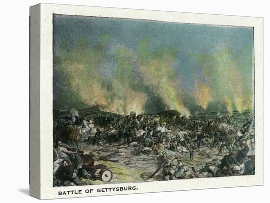 Gettysburg, Pennsylvania - Representation of the Battle of Gettysburg, c.1928-Lantern Press-Stretched Canvas