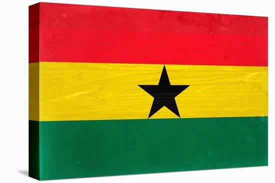 Ghana Flag Design with Wood Patterning - Flags of the World Series-Philippe Hugonnard-Stretched Canvas