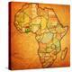 Ghana on Actual Map of Africa-michal812-Stretched Canvas