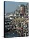 Ghats on the River Ganges, Varanasi, Uttar Pradesh State, India-Woolfitt Adam-Premier Image Canvas