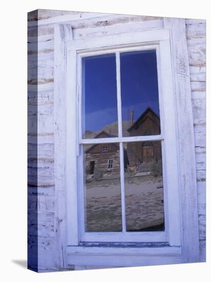 Ghost Town, Old Building with Window Reflection, Bannock, Montana, USA-Darrell Gulin-Premier Image Canvas