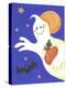 Ghost with Pumpkin and Orange Moon-Beverly Johnston-Premier Image Canvas