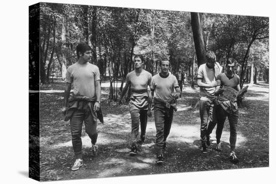 Gianni Rivera, Roberto Rosato, Giovanni Lodetti, Giorgio Puia and Gigi Riva Walking in Chapultepec-Sergio del Grande-Premier Image Canvas