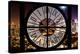 Giant Clock Window - Night View of Manhattan - Hell's Kitchen-Philippe Hugonnard-Premier Image Canvas