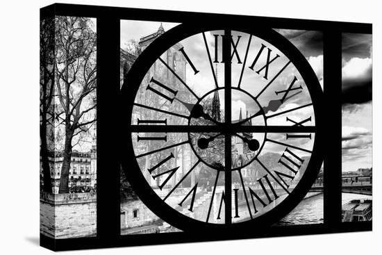 Giant Clock Window - View of the Notre Dame Cathedral - Paris-Philippe Hugonnard-Premier Image Canvas