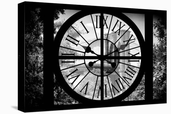 Giant Clock Window - View on the Brooklyn Bridge - Manhattan II-Philippe Hugonnard-Premier Image Canvas