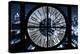 Giant Clock Window - View on the New York City - Blue Night-Philippe Hugonnard-Premier Image Canvas