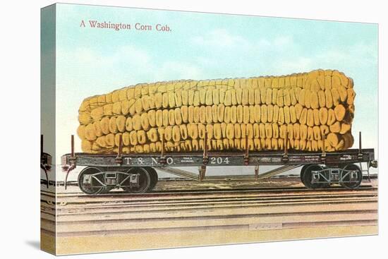 Giant Corn Cob on Flatbed, Washington-null-Stretched Canvas