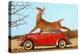 Giant Deer Tied on Volkswagen-null-Stretched Canvas