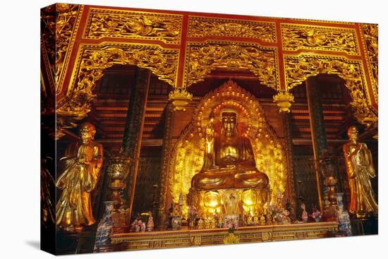 Giant golden Buddha, Bai Dinh Buddhist Temple Complex, Vietnam-David Wall-Premier Image Canvas