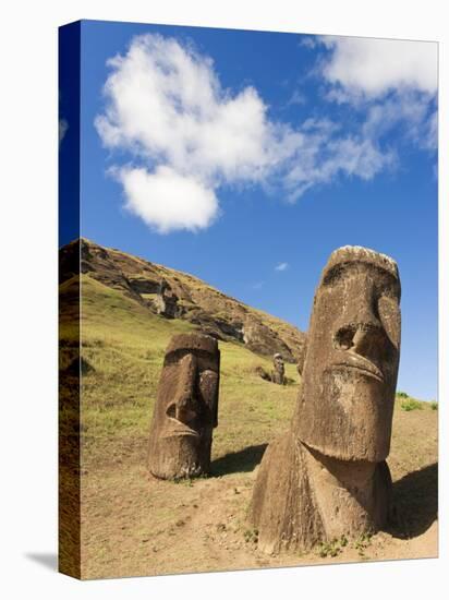 Giant Monolithic Stone Moai Statues at Rano Raraku, Rapa Nui, Chile-Gavin Hellier-Premier Image Canvas