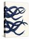 Giant Octopus Blue Triptych c-Fab Funky-Stretched Canvas