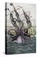 Giant Octopus (Kraken) Attacking a Ship - from Denys-Montfort in “Histoire Naturelle Des Mollusques-Unknown Artist-Premier Image Canvas