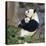 Giant Panda Female Holding Four Month Old Young-null-Premier Image Canvas