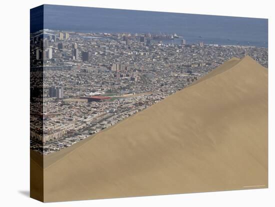 Giant Sand Dune Above Large City, Iquique, Atacama Coast, Chile, South America-Anthony Waltham-Premier Image Canvas