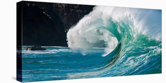 Giant surf at Waimea Bay Shorebreak, North Shore, Oahu, Hawaii-Mark A Johnson-Premier Image Canvas