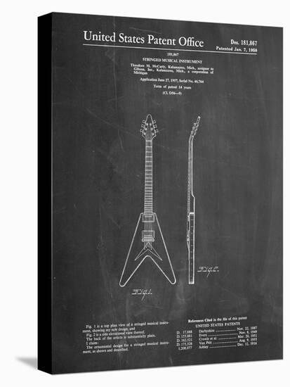Gibson Flying V Guitar-Cole Borders-Stretched Canvas