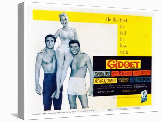 Gidget, Cliff Robertson, Sandra Dee, James Darren, 1959-null-Stretched Canvas
