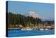 Gig Harbor, Washington State. Mount Rainier over Gig Harbor marina and boats-Jolly Sienda-Premier Image Canvas