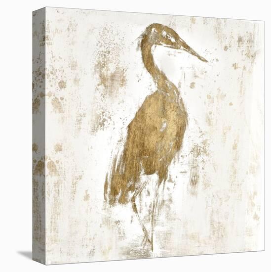 Gilded Heron I-Jennifer Goldberger-Stretched Canvas