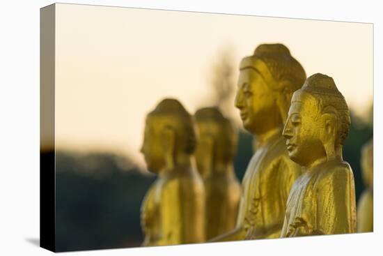 Gilded statues at Myo Yar Pyae Pagoda, Monywa, Myanmar (Burma)-Jan Miracky-Premier Image Canvas