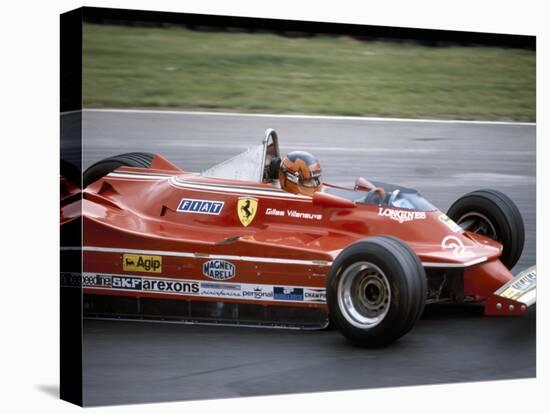 Gilles Villeneuve Racing a Ferrari 312T5, British Grand Prix, Brands Hatch, 1980-null-Premier Image Canvas