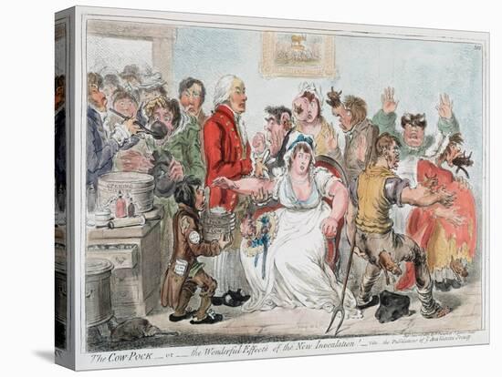 Gillray Cartoon on Vaccination Against Smallpox Using Cowpox Serum, 1802-James Gillray-Premier Image Canvas