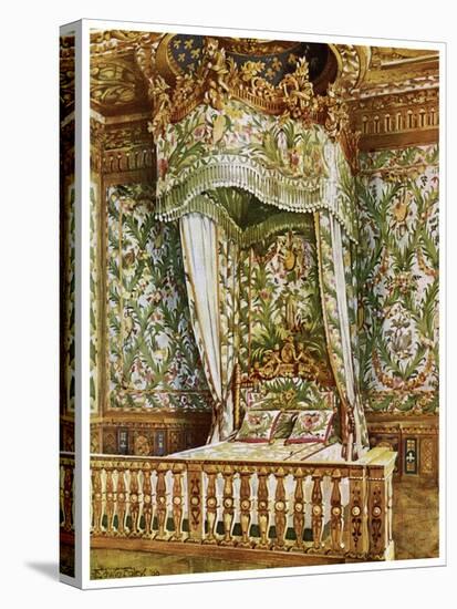Gilt State Bed of Marie Antoinette, Queen's Bedroom, Palais De Fontainebleau, France, 1911-1912-Edwin Foley-Premier Image Canvas