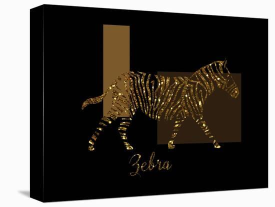 Gilt Zebra-Tina Lavoie-Premier Image Canvas