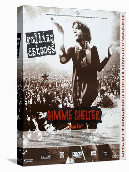 Gimme Shelter, French poster, Mick Jagger, 1970--Stretched Canvas