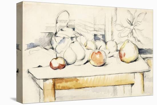 Ginger Jar and Fruit on a Table, 1888-90-Paul Cézanne-Premier Image Canvas