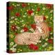 Ginger Kittens in Red Poppies-Janet Pidoux-Premier Image Canvas
