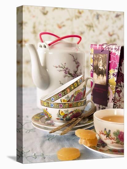 Ginger Tea with Teacups and Teapot-Jan-peter Westermann-Premier Image Canvas