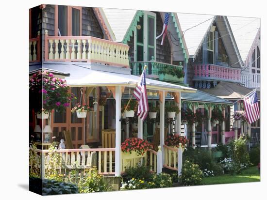 Gingerbread House, Oak Bluffs, Martha's Vineyard, Massachusetts, USA-Walter Bibikow-Premier Image Canvas
