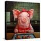 Gingerbread Pigs-Lucia Heffernan-Stretched Canvas